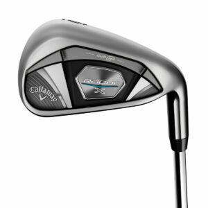 Best-rated golf irons - pic of a Callaway Rogue Iron.